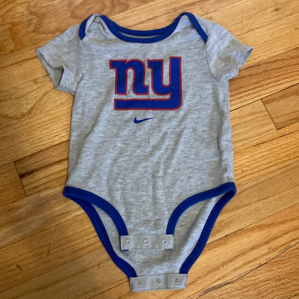 Nike Gray and Blue Kids Bodysuit